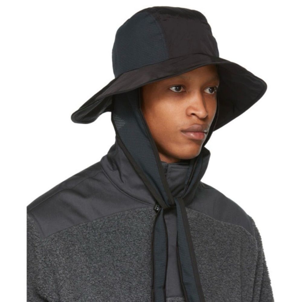 Sasquatchfabrix Black Nylon Ear Muff Hat